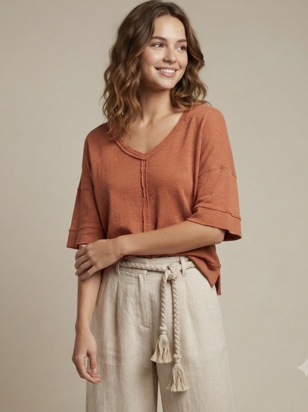 Free People Beach Short Sleeve Top Size S